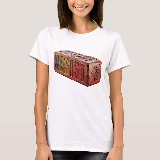 LGBTQ+ "RESIST Brick" T-Shirt (Vorderseite)
