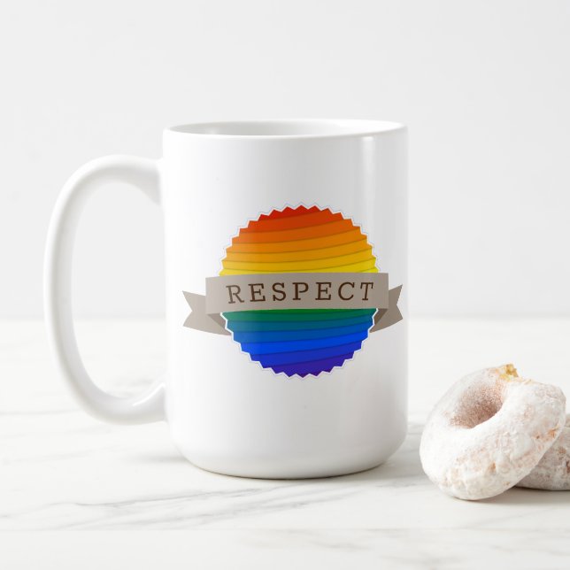 LGBTQ Respektiert die Tasse des Personalisierten A (Mit Donut)