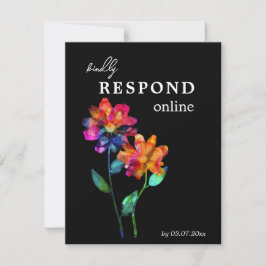 🌈 LGBTQ Respond Online Petals & Pride RSVP Karte