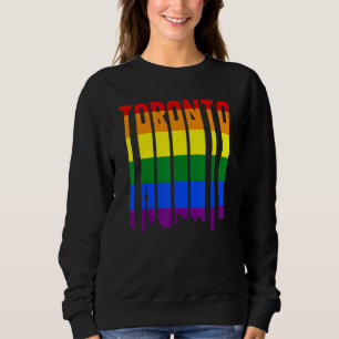 LGBTQ Retro Toronto Kanada Pride Skyline Sweatshirt