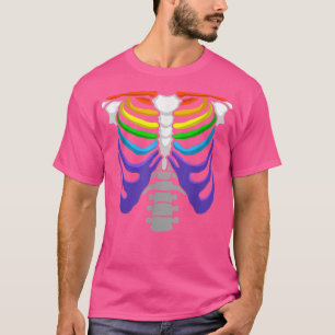 LGBTQ Rib Käfig Rainbow Flag Monat LGBT Human T-Shirt
