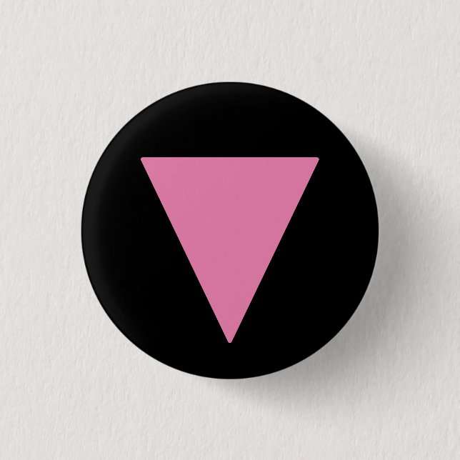 LGBTQ+ rosa Dreieck Button (Vorderseite)