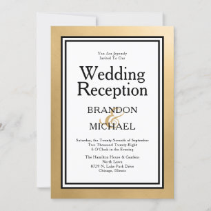 LGBTQ Rose Gold Moderne Hochzeit Einladung