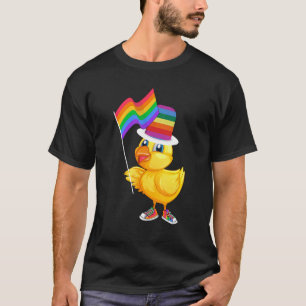 Lgbtq Rubber Duck Colorful Rainbow Lgbt Pride T-Shirt