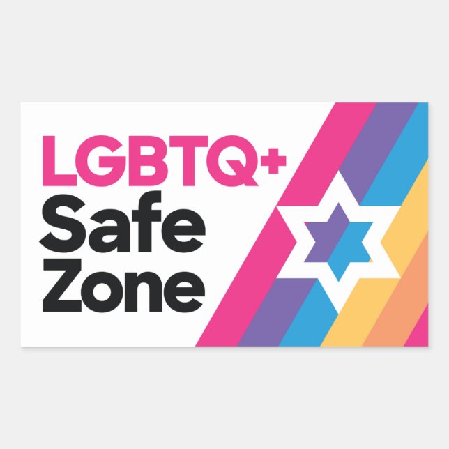 LGBTQ+ Safe Zone Aufkleber (Vorderseite)