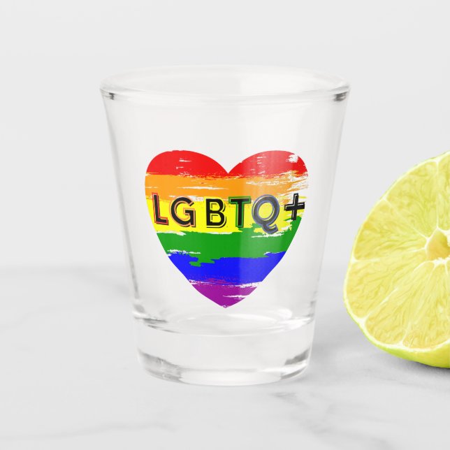 LGBTQ + SCHNAPSGLAS (Vorderseite)
