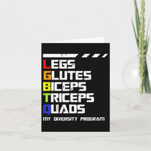 LGBTQ Schulungsprogramm für Gay Que Funny Fitness Karte
