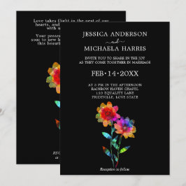 🌈 LGBTQ Soaring Together Petals & Pride Einladung