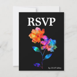 🌈 LGBTQ Soaring Together Petals & Pride RSVP Karte