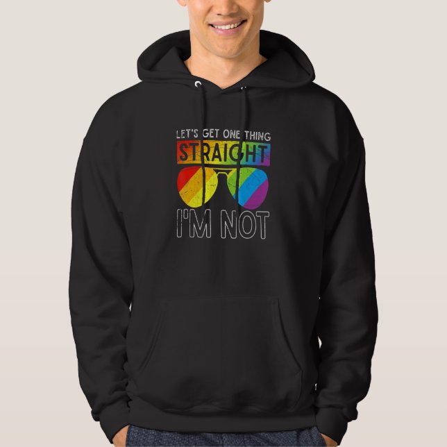 Lgbtq Sonnenbrille Gay Pride Regenbogenflagge Glei Hoodie (Vorderseite)