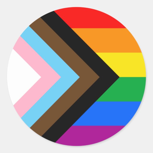 LGBTQ+-Statusanzeige Runder Aufkleber (Vorderseite)