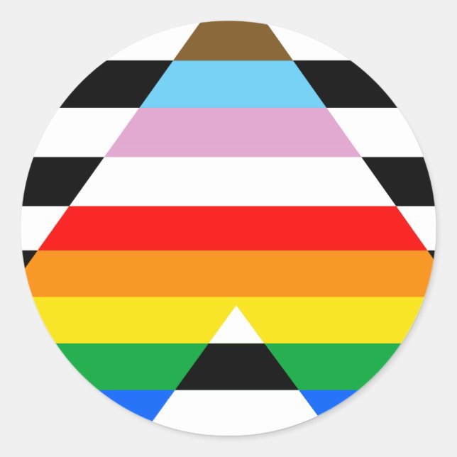 LGBTQ-Statusanzeige Runder Aufkleber (Vorderseite)