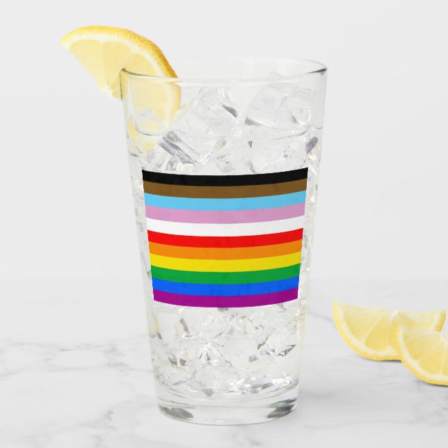 LGBTQ+-Statusmarkenstreifen Glas (Vorderseite Ice)