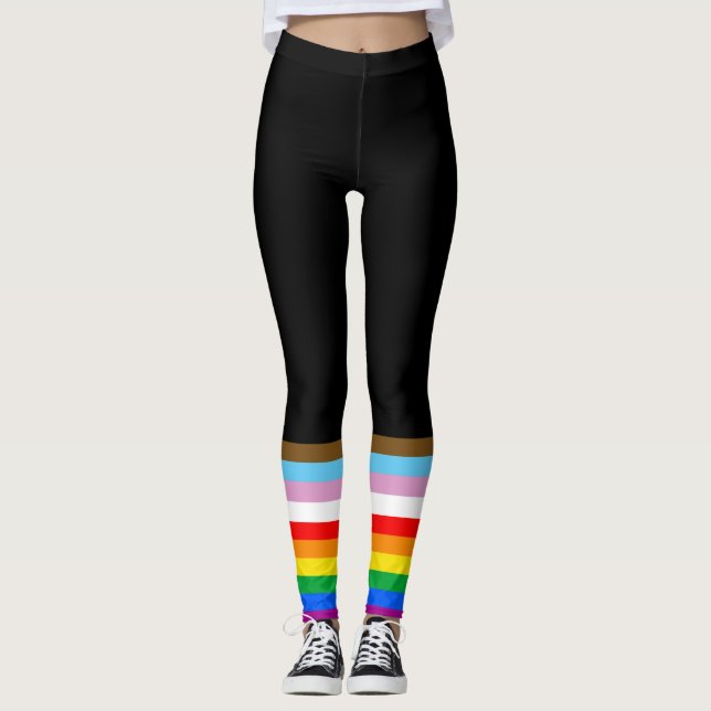 LGBTQ+-Statusmarkenstreifen Leggings (Vorderseite)