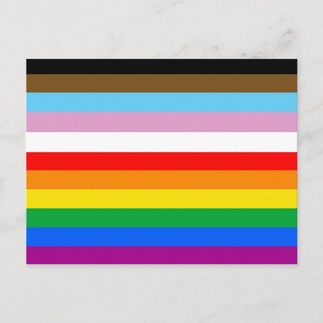 LGBTQ+-Statusmarkenstreifen Postkarte (Vorderseite)