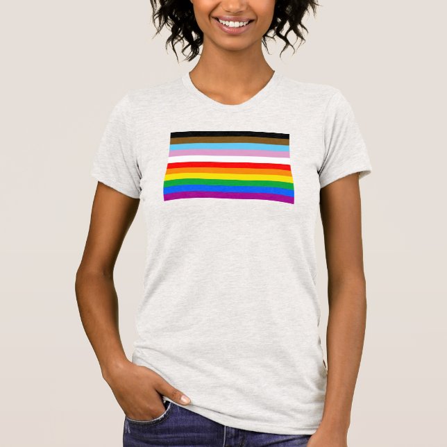 LGBTQ+-Statusmarkenstreifen T-Shirt (Vorderseite)