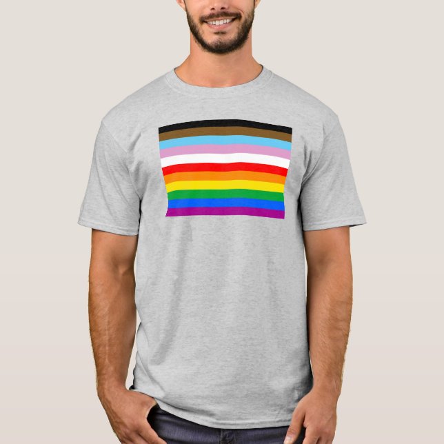 LGBTQ+-Statusmarkenstreifen T-Shirt (Vorderseite)