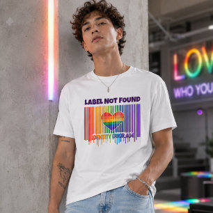 LGBTQ-Stolz-Barcode-Grafik 'Label nicht gefunden' T-Shirt
