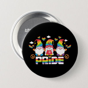 LGBTQ - Stolz - Garten-Gnome - Regenbogenfarbe Button