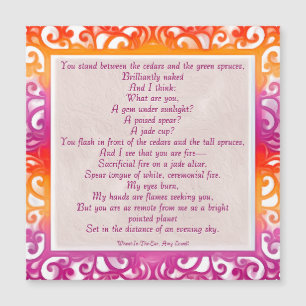 LGBTQ, Stolz, lesbischer Dichter, Amy Lowell 1874- Magnetkarte