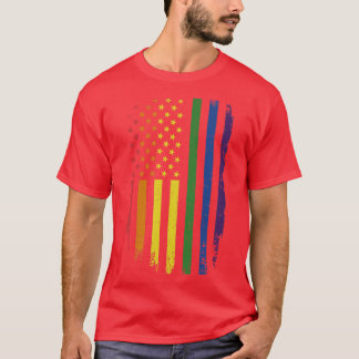 LGBTQ Stolz Monat US-amerikanischer Regenbogen für T-Shirt
