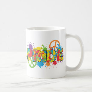 LGBTQ - Stolz - Rainbow Colors Paint Splashes Kaffeetasse