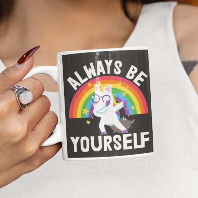 LGBTQ Stolz Regenbogen Einhorn Immer sein Sie selb Kaffeetasse (Von Creator hochgeladen)