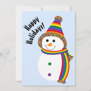 LGBTQ+ Stolz Schneemann Frohe Feiertage Feiertagskarte
