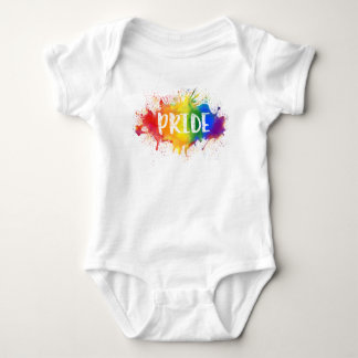 LGBTQ Stolz-Spritzen-Aquarell-Regenbogen-Bodysuit Baby Strampler