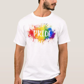 LGBTQ Stolz-Spritzenwatercolor-Regenbogen-Shirt T-Shirt