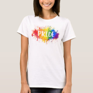LGBTQ Stolz-Spritzenwatercolor-Regenbogen-T-Shirt T-Shirt