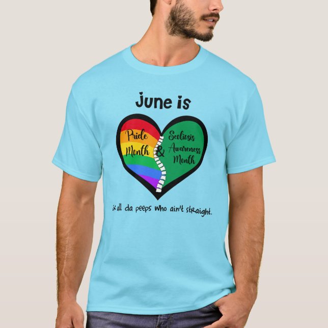 LGBTQ+-Stolz und Skoliose-T - Shirt sind nicht ger (Vorderseite)