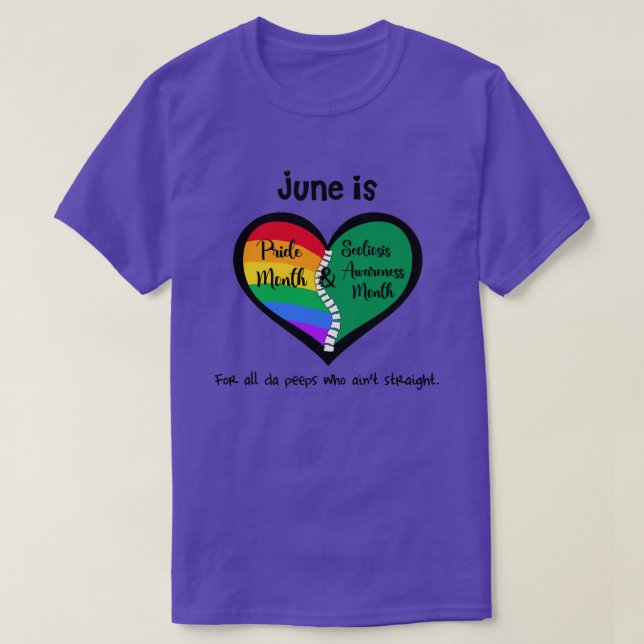 LGBTQ+-Stolz und Skoliose-T - Shirt sind nicht ger (Design vorne)
