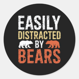 LGBTQ-Stolz von Gay Bears leicht abgelenkt Runder Aufkleber