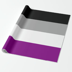 LGBTQ-Streifenmuster für den asexuellen Stolz Geschenkpapier