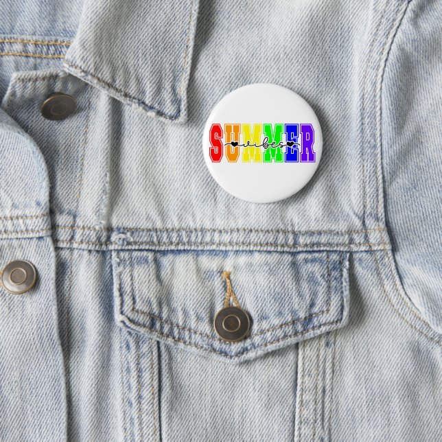 LGBTQ Summer Vibes | Rainbow Pride Button (Beispiel)