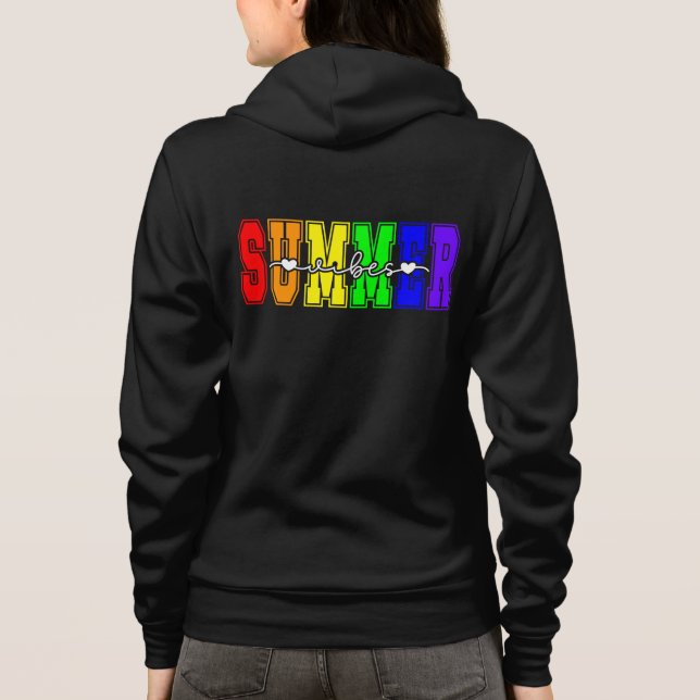 LGBTQ Summer Vibes | Rainbow Pride Hoodie (Rückseite)