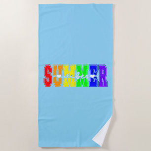 LGBTQ Summer Vibes Rainbow Pride Strandtuch