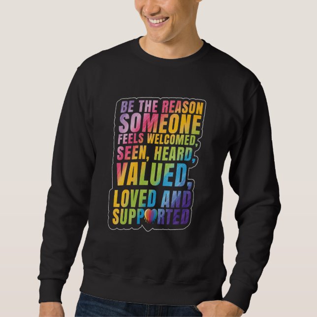 LGBTQ Support LGBT Pride Month Sweatshirt (Vorderseite)