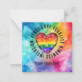 LGBTQ the Pride Note Card: Spread-Liebe Mitteilungskarte