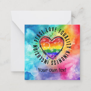 LGBTQ the Pride Note Card: Spread-Liebe Mitteilungskarte