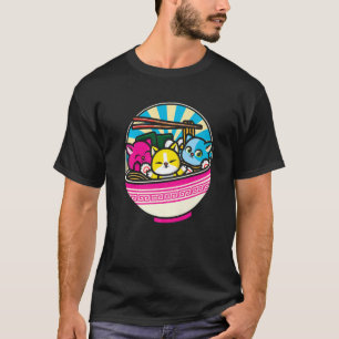 LGBTQ Tier Lesbische Katze Pansexual Flag Pan Prid T-Shirt