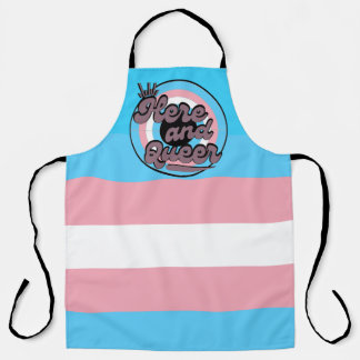 LGBTQ: Trans Flag - Hier und Que Schürze