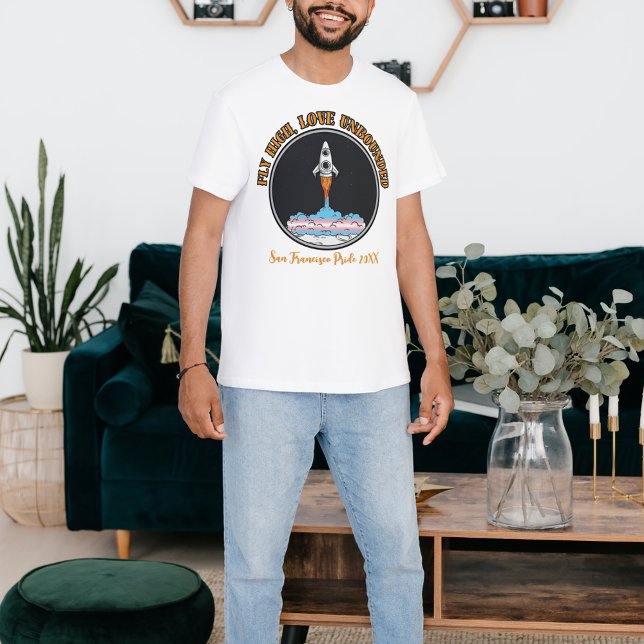 LGBTQ-Transgender-Flag, Fliegenhoch, Liebe grenzen T-Shirt (Von Creator hochgeladen)