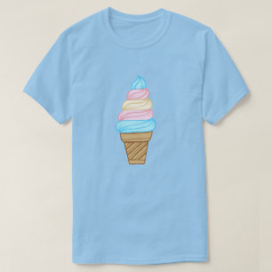 LGBTQ Transgender Pride Soft Serve Ice Cone T-Shirt
