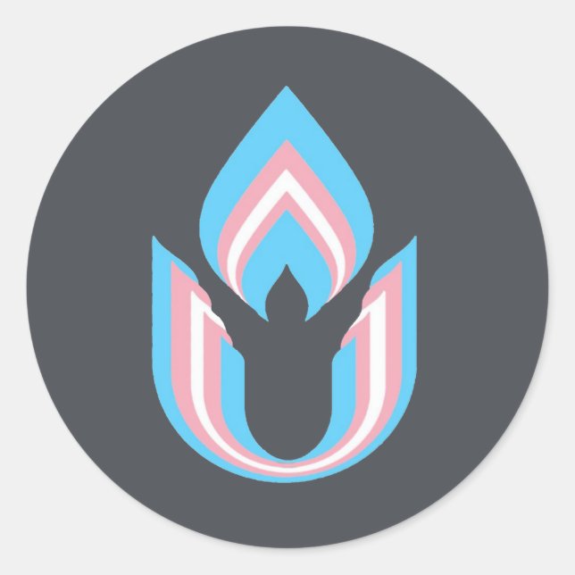LGBTQ transgender Unitarischer Universalismus Runder Aufkleber (Vorderseite)