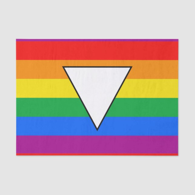 LGBTQ+ Triangle und Regenbogenfoto Seidenpapier (Vorderseite)