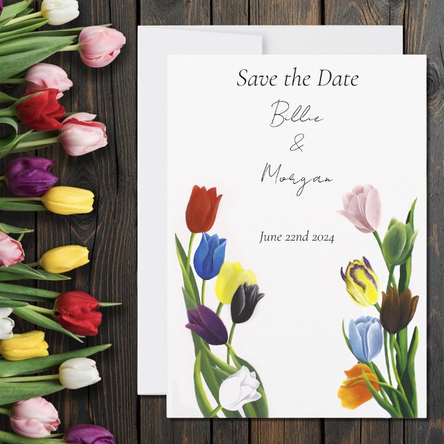 LGBTQ und Tulip-Blume Save The Date (Von Creator hochgeladen)