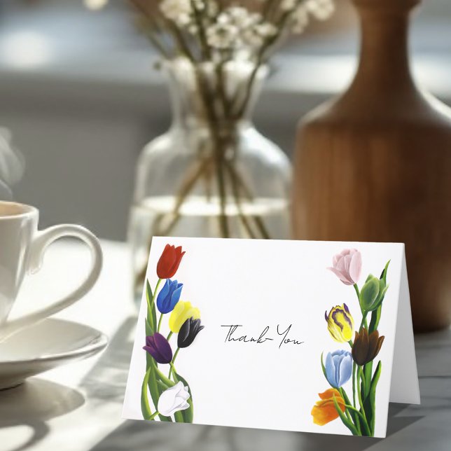 LGBTQ und Tulips-Blume Dankeskarte (Von Creator hochgeladen)