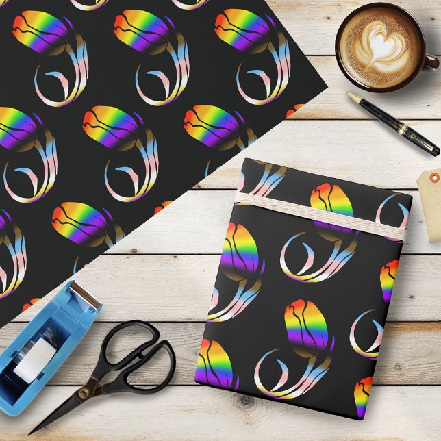 LGBTQ und Tulips-Blume Geschenkpapier (Von Creator hochgeladen)